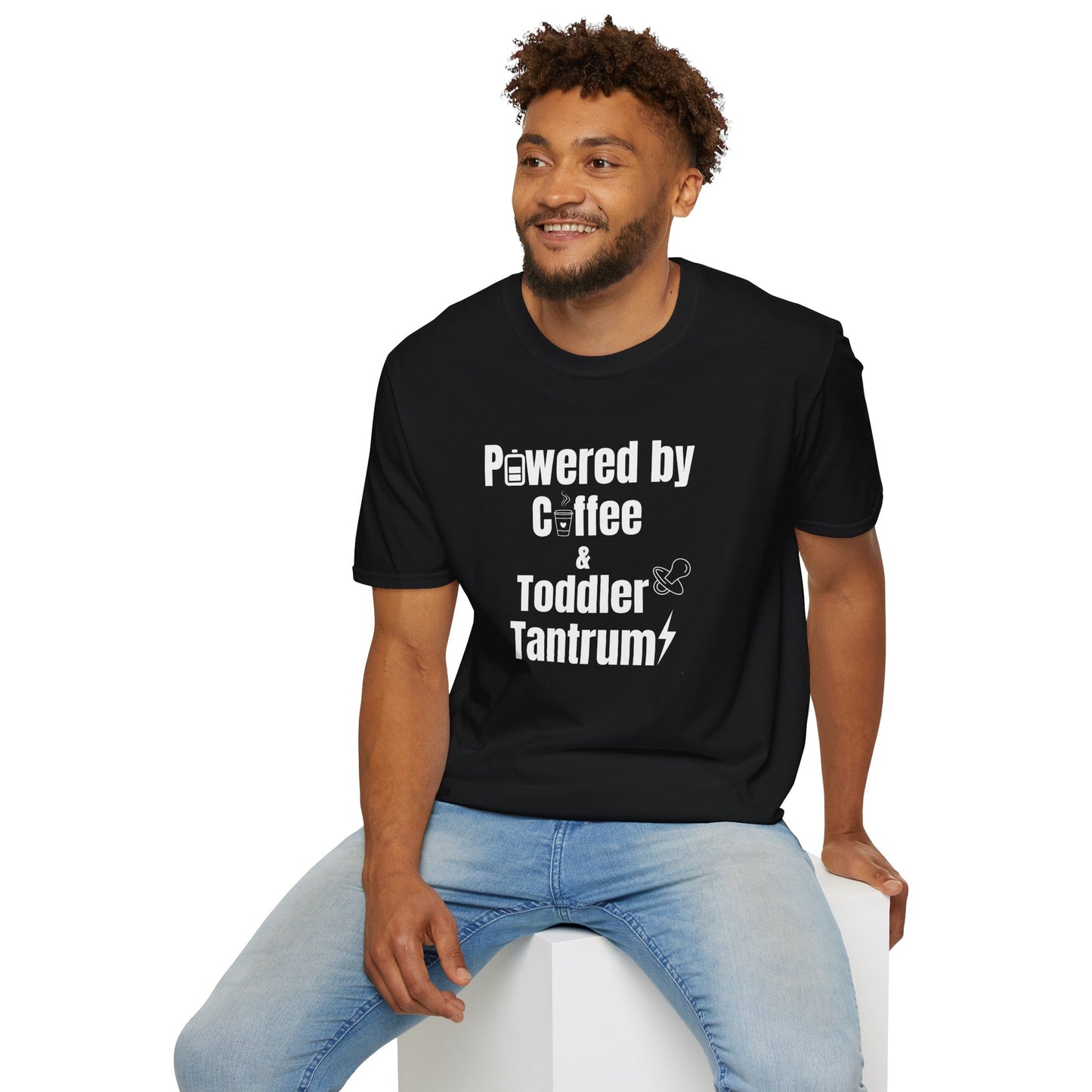 Powered by Coffee & Toddler Tantrum - Funny T-shirt