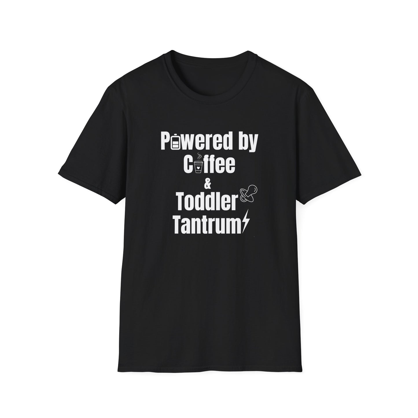 Powered by Coffee & Toddler Tantrum - Funny T-shirt