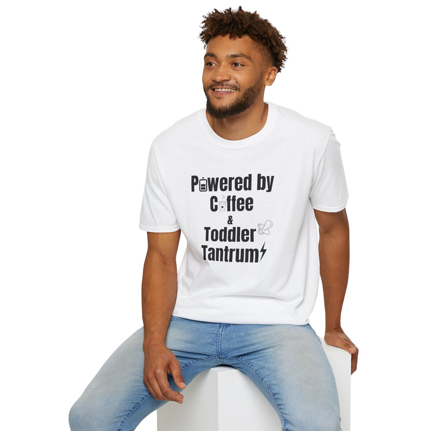 Powered by Coffee & Toddler Tantrum - Funny T-shirt