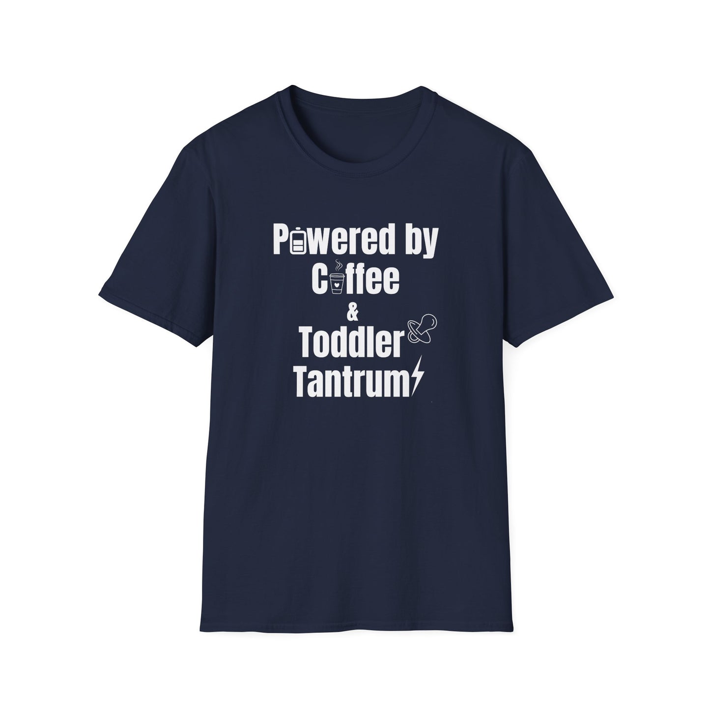 Powered by Coffee & Toddler Tantrum - Funny T-shirt