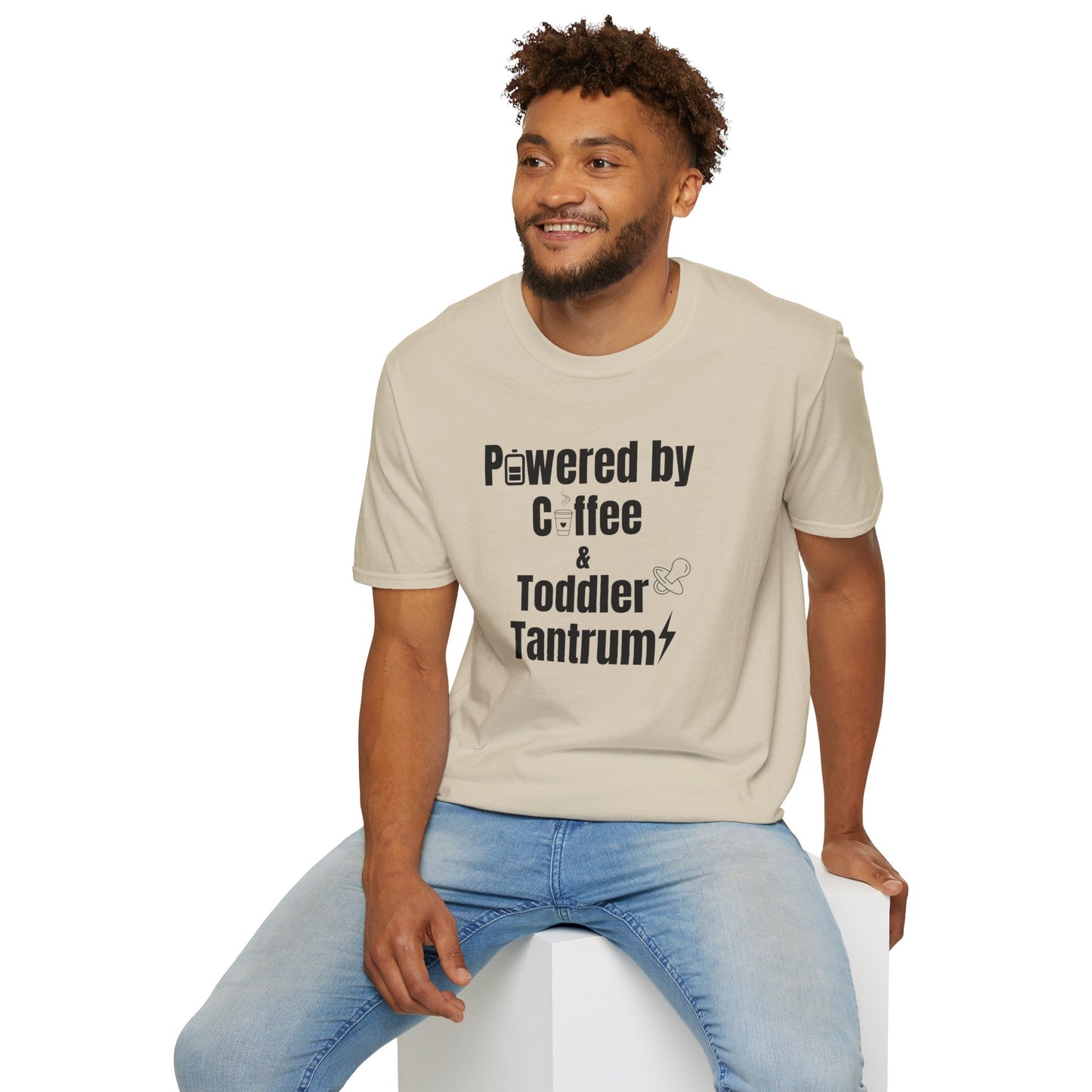 Powered by Coffee & Toddler Tantrum - Funny T-shirt
