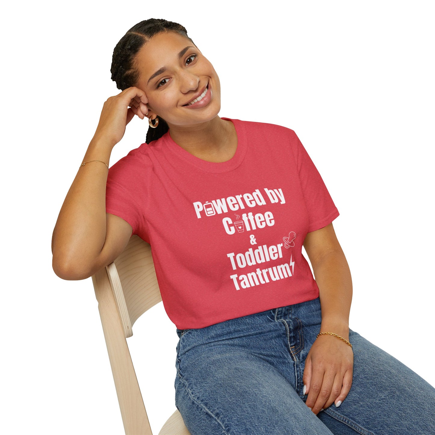 Powered by Coffee & Toddler Tantrum - Funny T-shirt