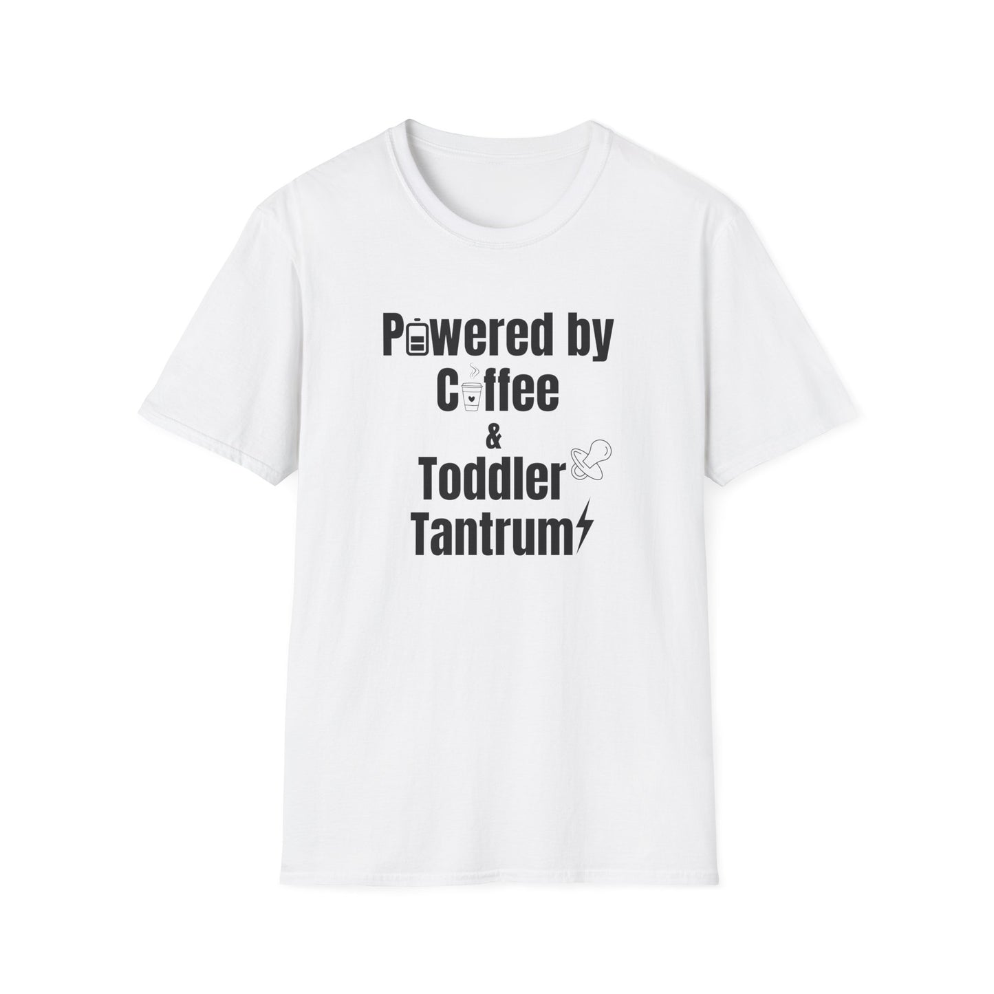 Powered by Coffee & Toddler Tantrum - Funny T-shirt