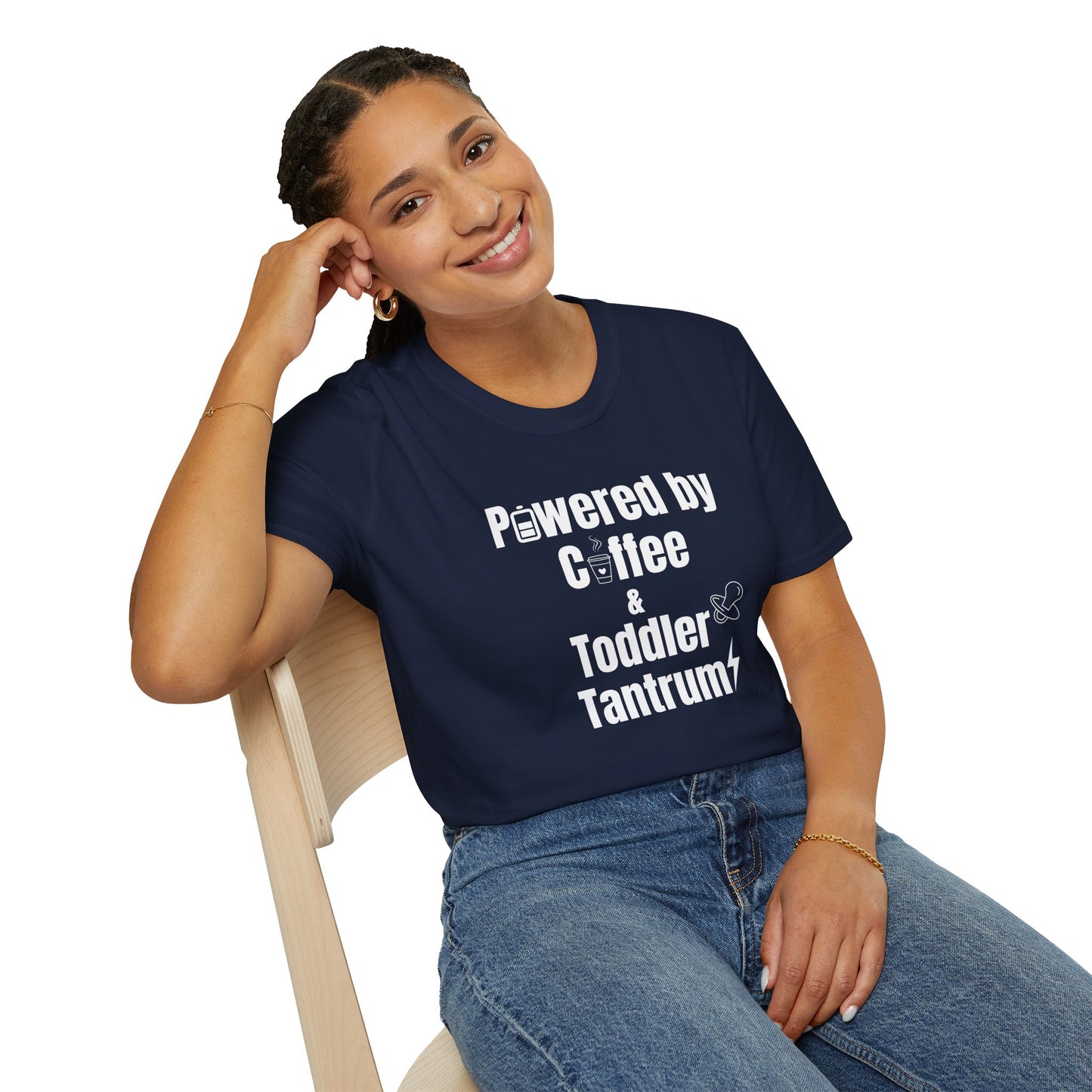 Powered by Coffee & Toddler Tantrum - Funny T-shirt